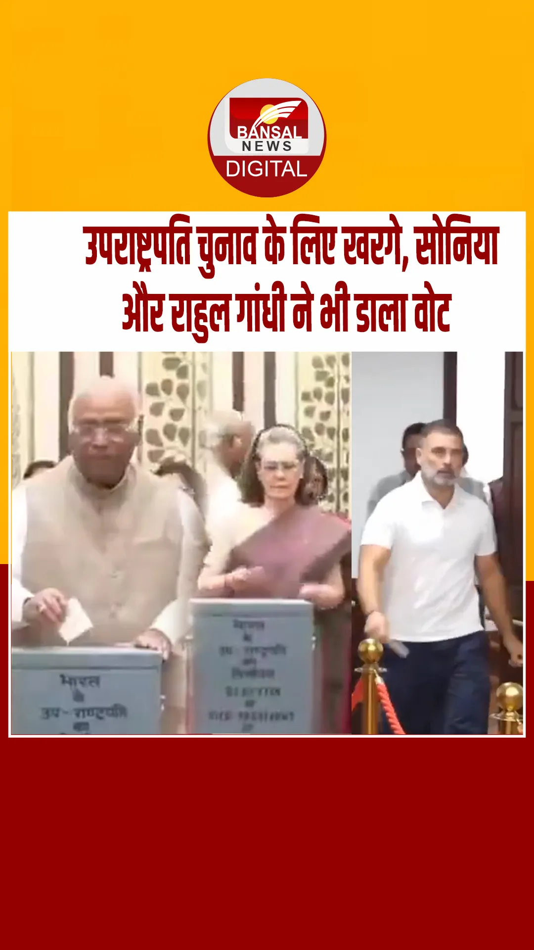 17वें उपराष्ट्रपति के चुनाव के लिए मतदान, खरगे, सोनिया और राहुल गांधी समेत इन नेताओं ने भी डाला वोट