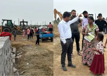 CG Raipur Kaushlya Vihar Bulldozer Action