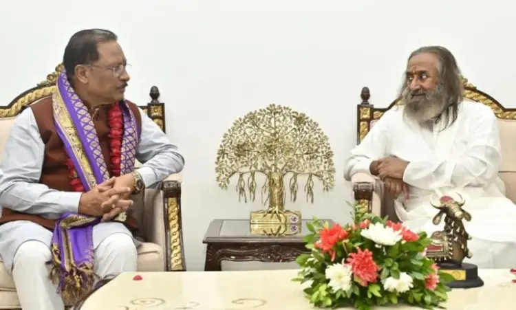 CM Sai And Sri sri Ravishankar Meeting