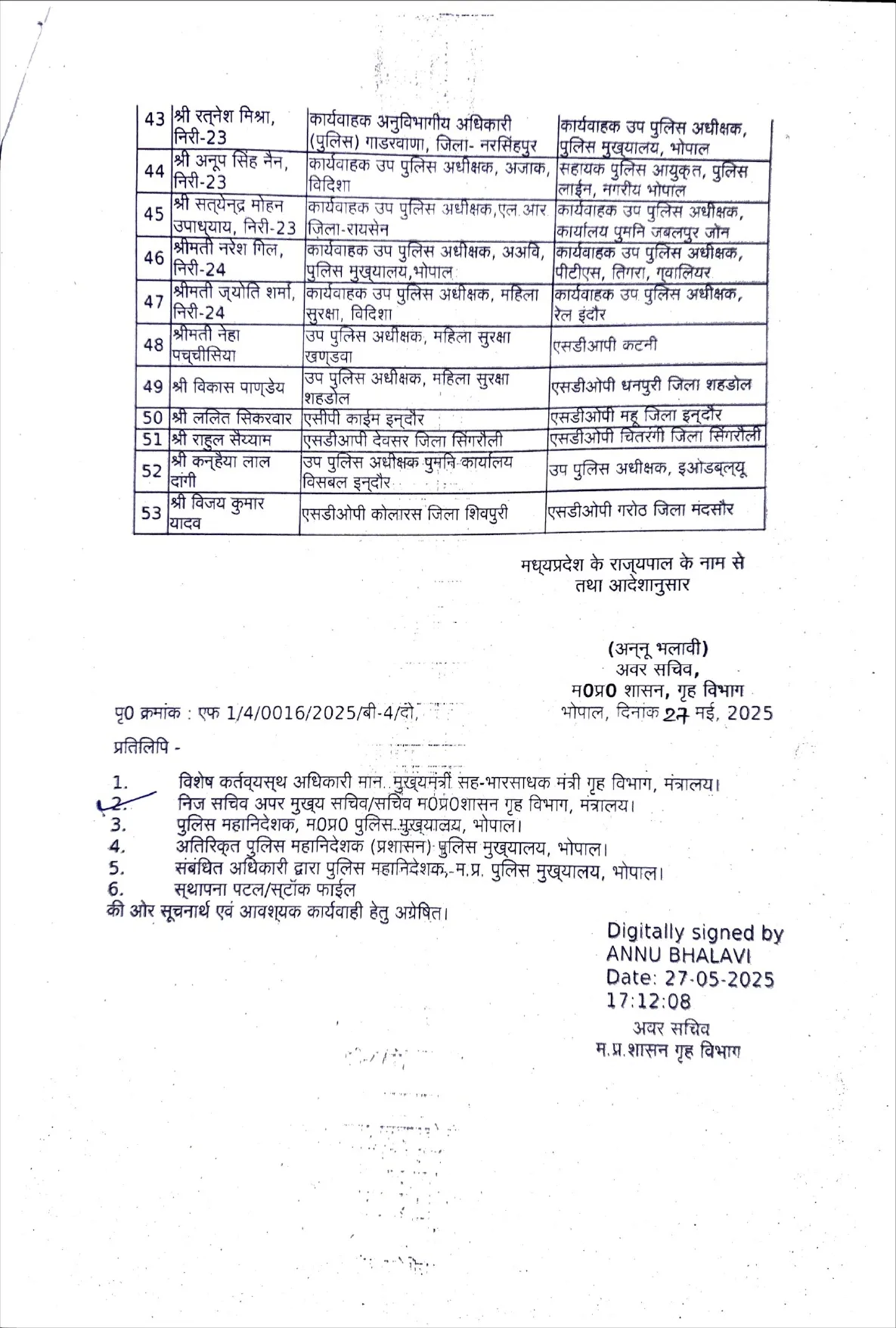 MP DSP Transfer List