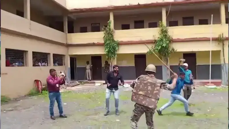 Harda Karni Sena lathicharge case hostel police Digvijay Singh share video