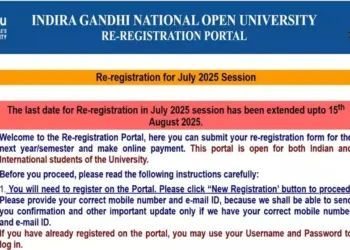 IGNOU Admission 2025 Registration Date extended till 15th August zxc