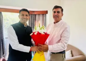 हरीश चौधरी के साथ पीसीसी चीफ जीतू पटवारी।