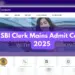 SBI Clerk Mains Exam 2025 Admit Card