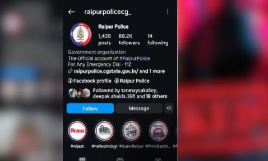 Raipur Police Instagram Account Hack (1)