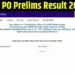 SBI PO Prelims Result 2025 date downalod result merit list hindi news zxc