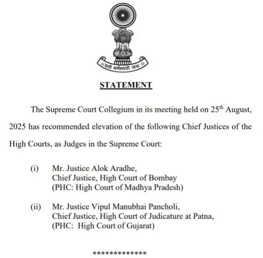 Supreme Court Judges Appointment Proposal