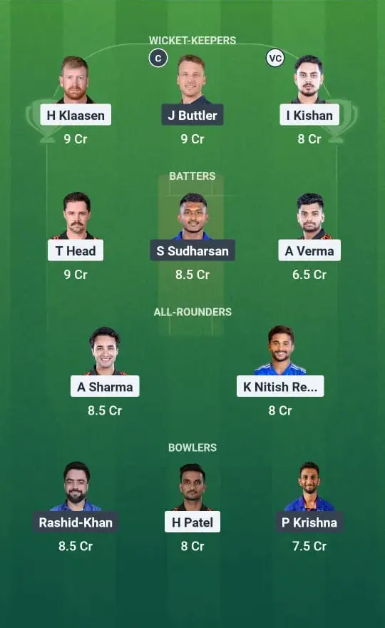SRH vs GT Dream11 Prediction