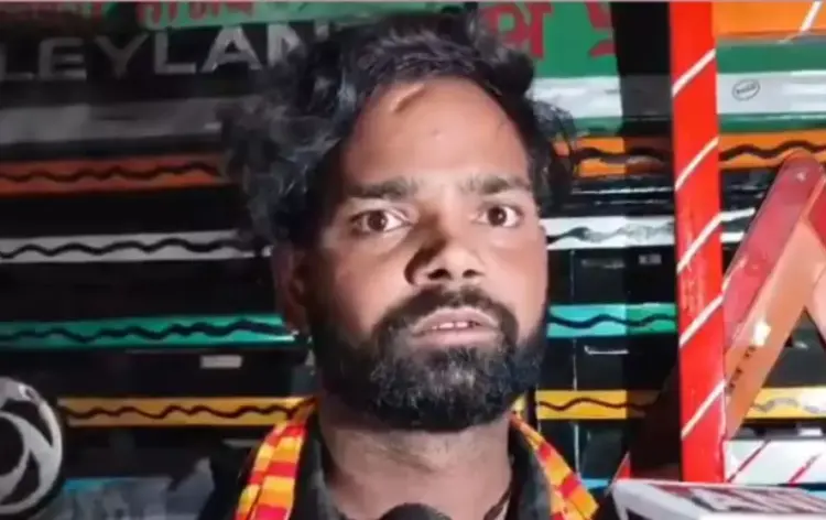 ट्रक ड्राइवर ने लिया मंत्री के बेटे का नाम।