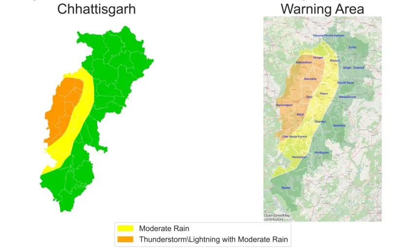 CG ka Mausam thunderstorm and lightening