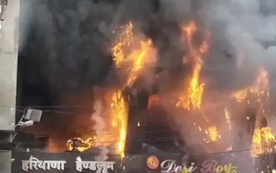 Shahdol shops fire