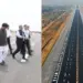 UP Shahjahanpur CM Yogi ganga expressway runway inspection