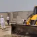 UP Shravasti Illegal Madrasas Action demolish bulldozer run encroachment