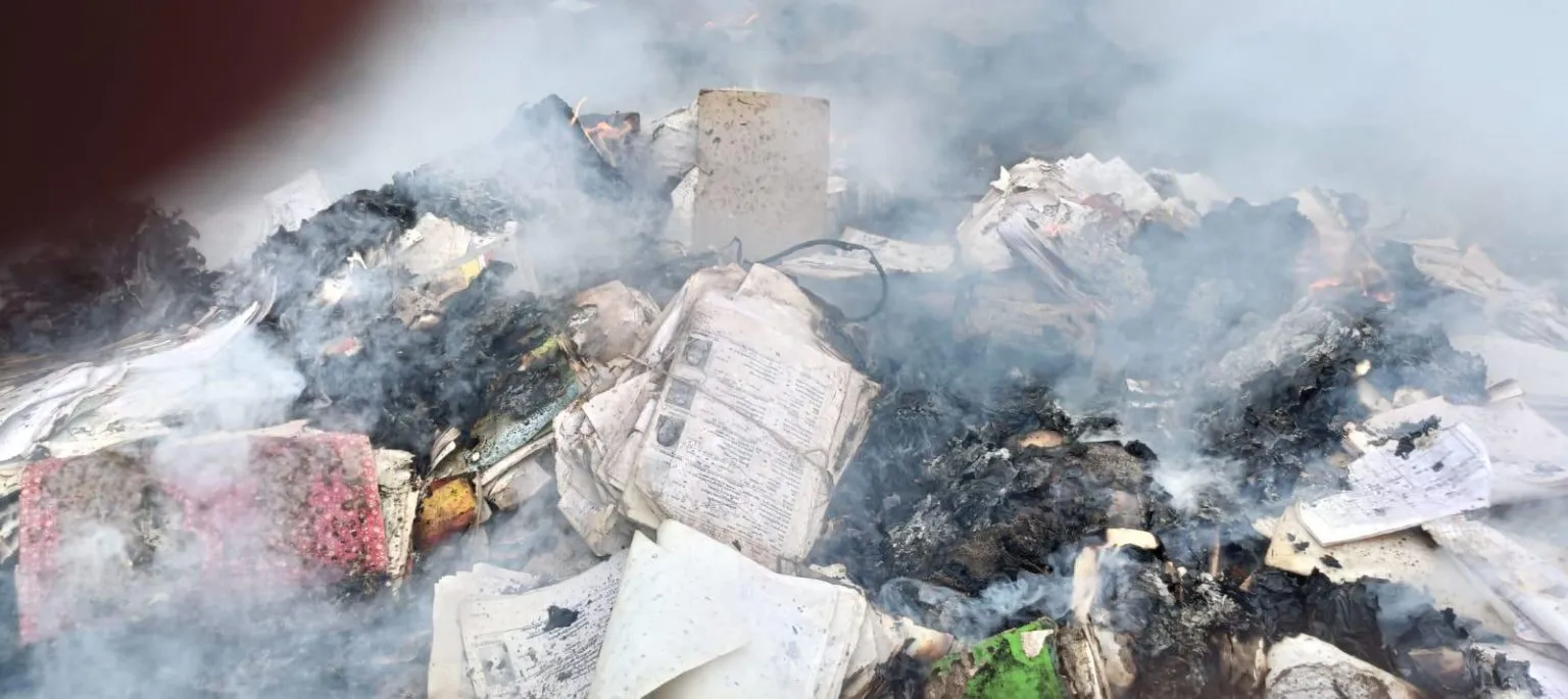 CG Khairagarh School News Books-Documents Burnt