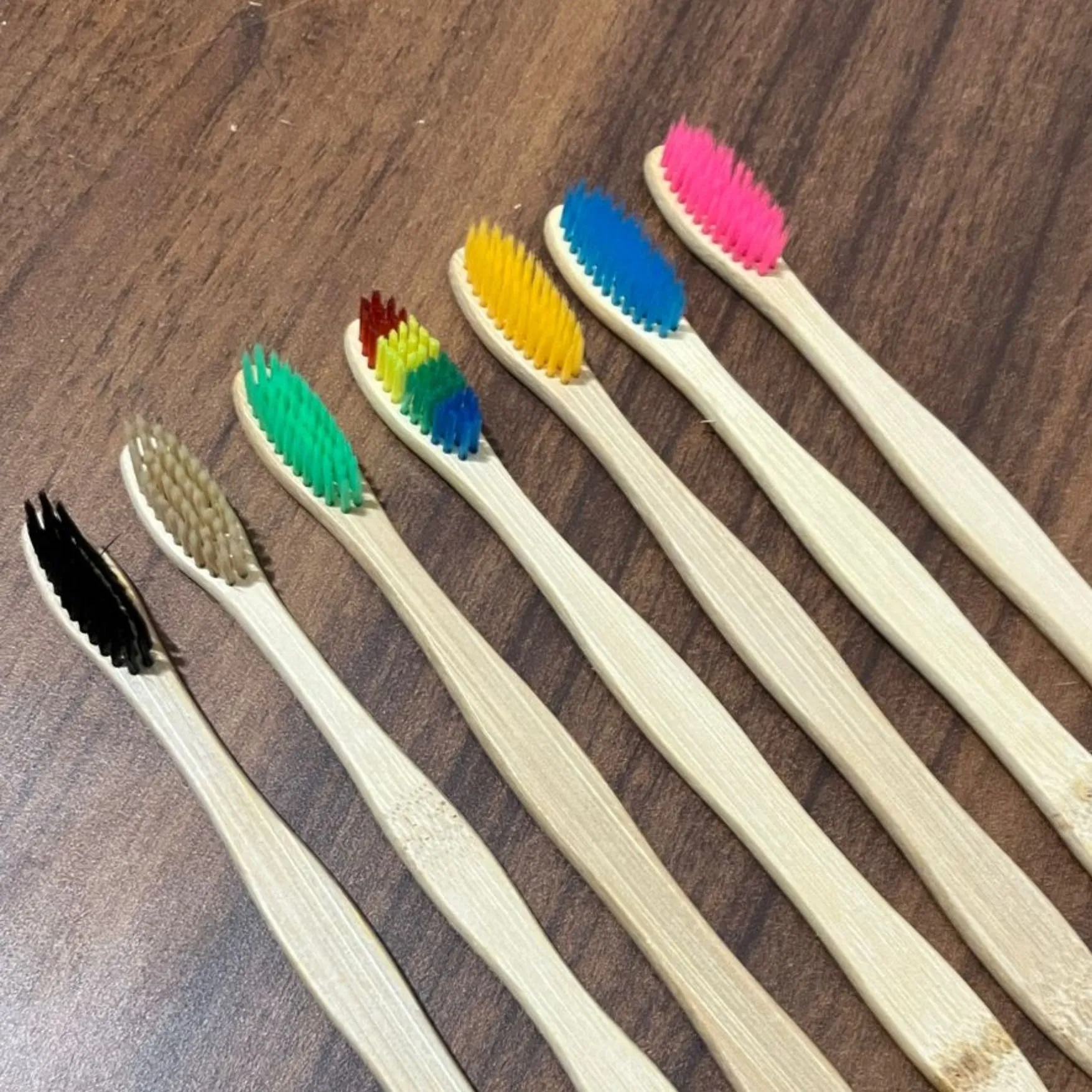 zero waste colourful Bamboo Toothbrush