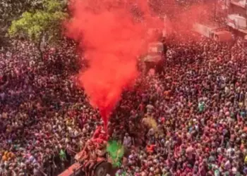 इंदौर रंगपंचमी गेर। (फाइल फोटो)