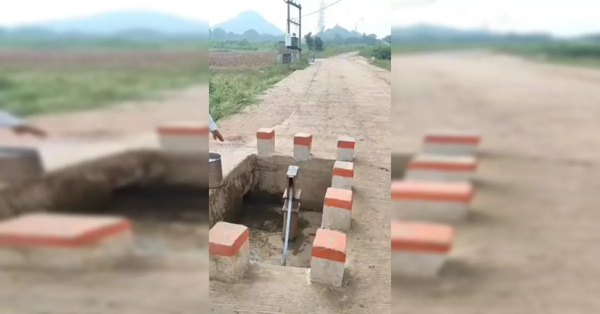 sidhi hand pump on road hindi news