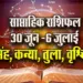 weekly-Horoscope--30--June-6-july-Singh-Kanya-Tula-Vrashchik---dev-shayani-ekadashi-Daily-Horoscope-astrology-