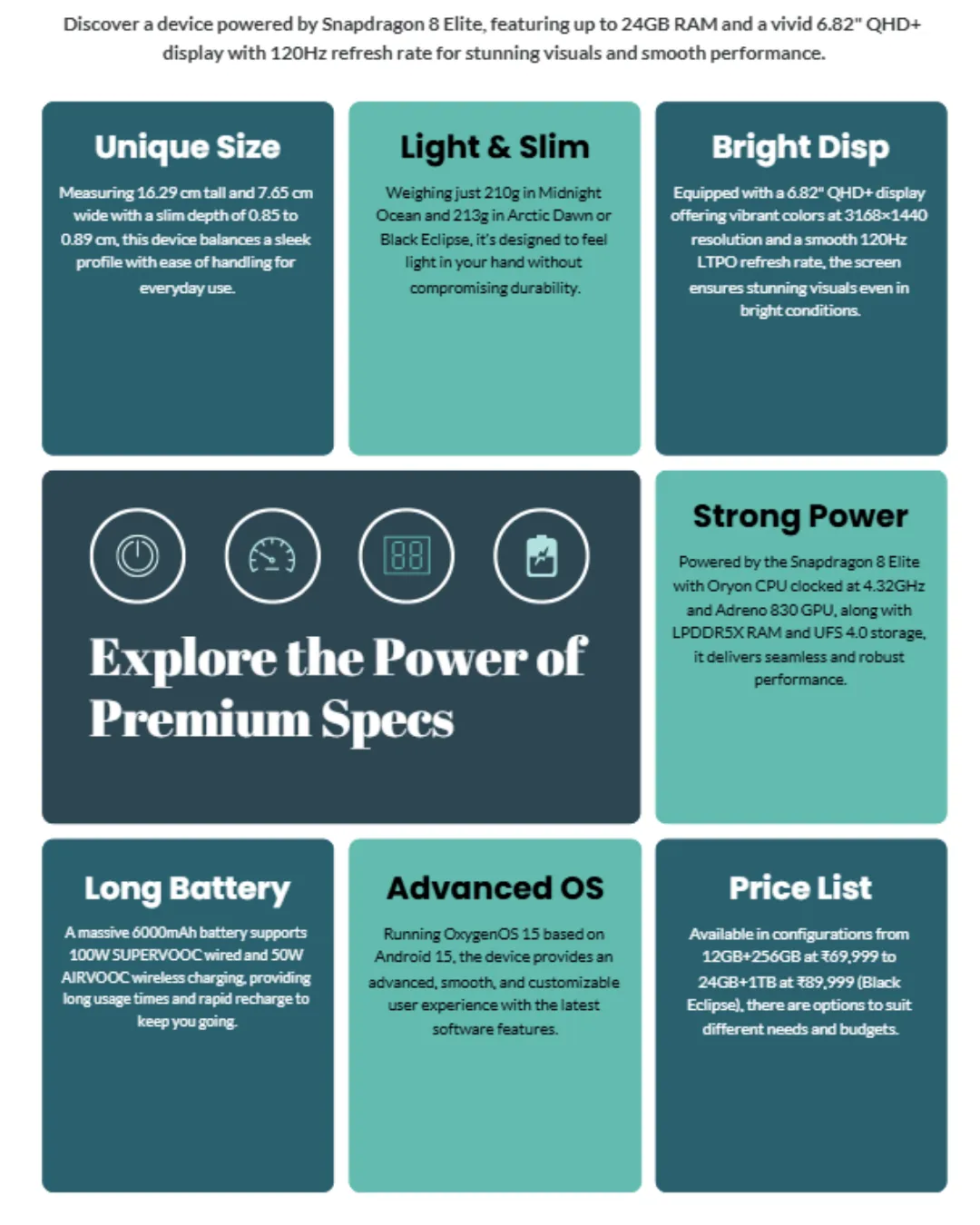 OnePlus 13S Specifications