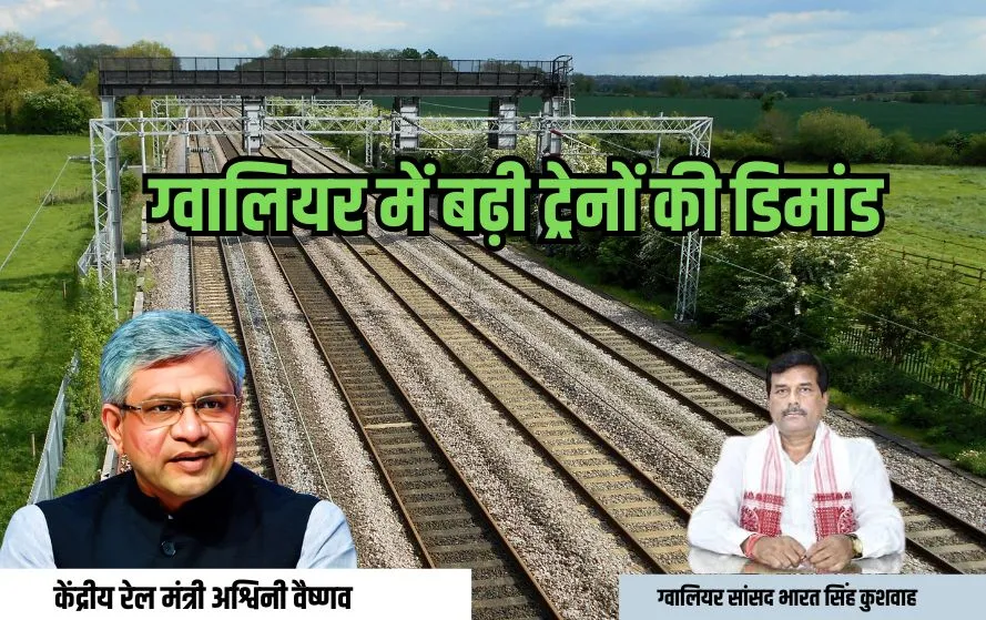रेलमंत्री से मिले ग्वालियर सांसद।
